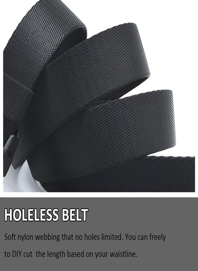 HOANAN 2 Pack 1 1/4" Men's Nylon Web Belt, Lightweight TSA-friendly Soft Webbing Narrow Work Belt - Image 4